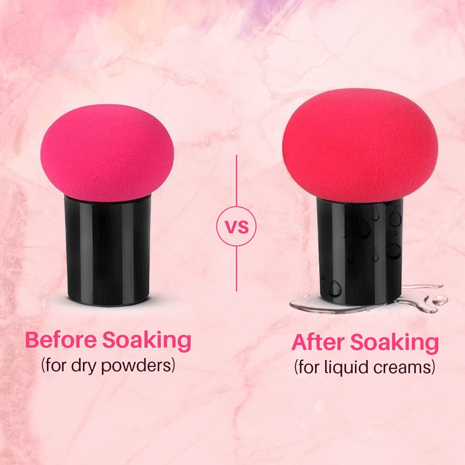 Professional Makeup Sponge Puff with Handle (1 Pc) Professional Makeup Sponge Puff with Handle (1 Pc)